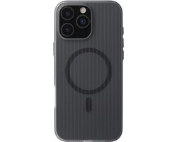 Accezz Hoesje - Geschikt voor Apple iPhone 16 Pro - Lite Backcover geschikt voor MagSafe - Fluted - Smokey Matte