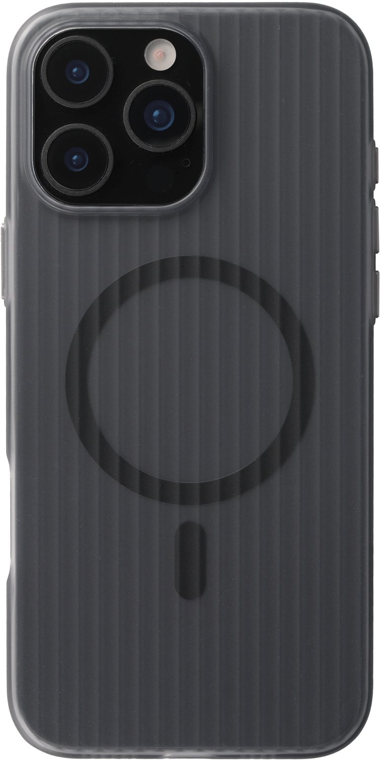 Accezz Hoesje - Geschikt voor Apple iPhone 16 Pro - Lite Backcover geschikt voor MagSafe - Fluted - Smokey Matte
