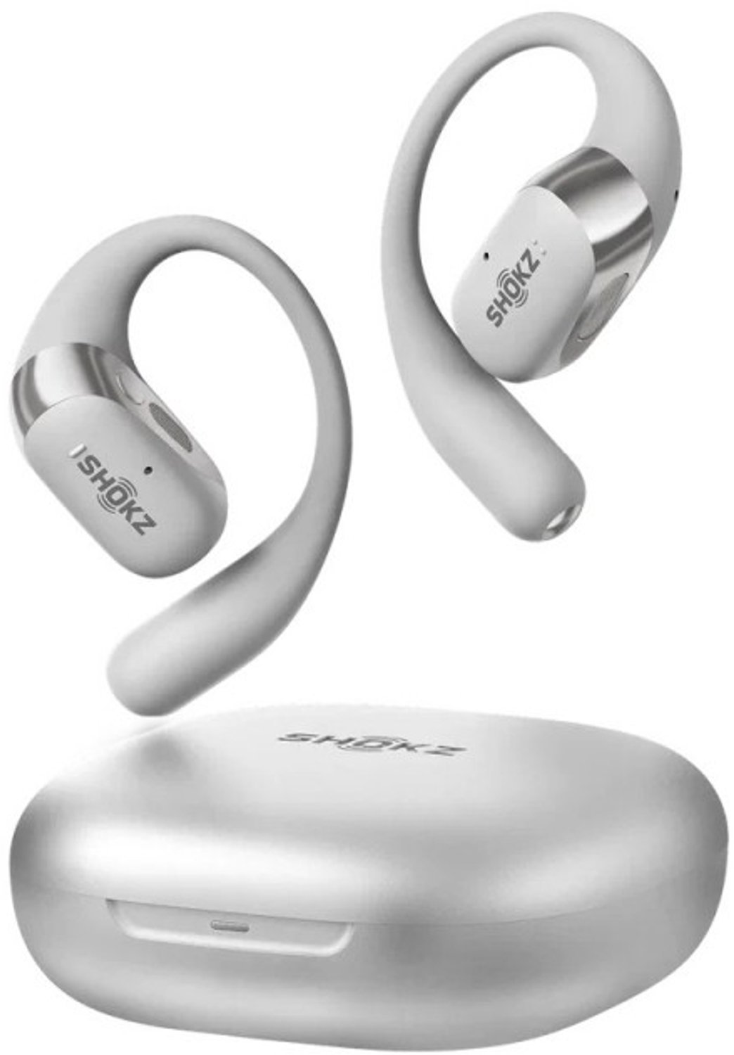 Shokz OpenFit 2+ - Grijs - Open-ear Draadloze Sportoordopjes - T921