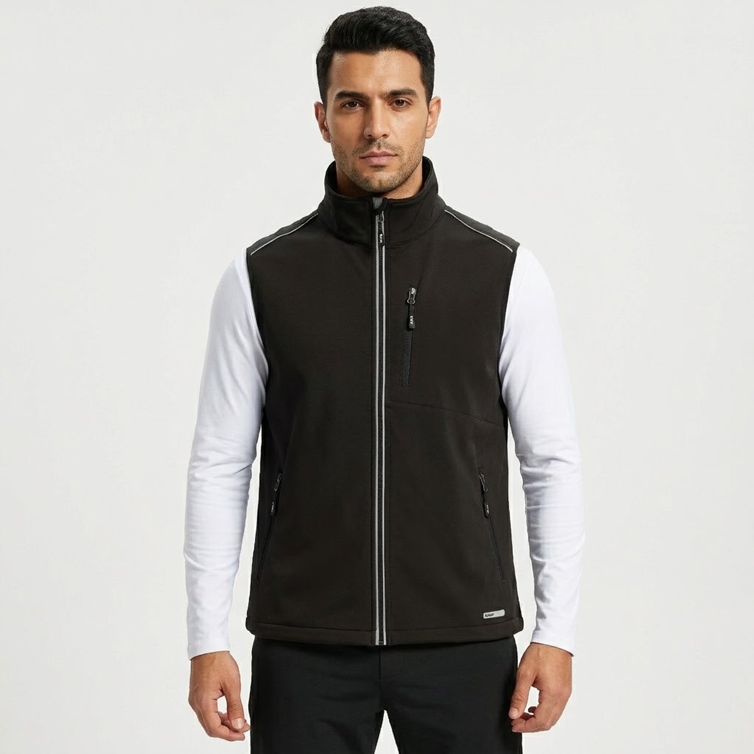 BUBW® Heren Sport Vest Ademend & Waterafstotend Met Reflectiestrippen Zwart