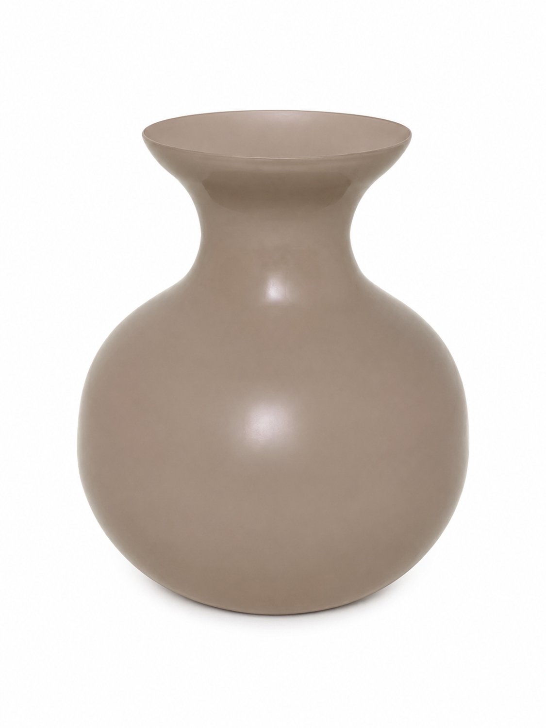 by Mooss - Vaas Ø23 x 26 cm - Caramel - Hoogglans - Modern - Luxe - Design - Glanzend - Stijlvol - Elegant - Chique - Trendy - Decoratief - Woondecoratie