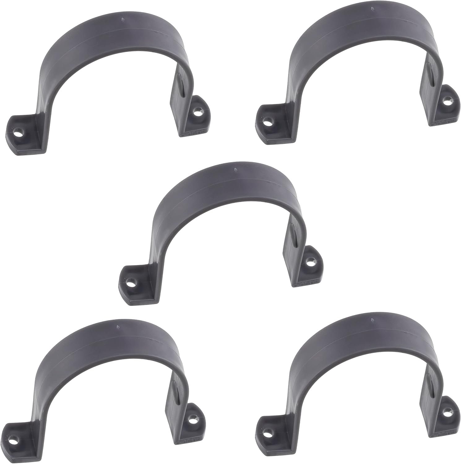 U-klemmen 63 mm - kunststof - met 2 gaten voor wandmontage - voor duurzame bevestiging - Vemera