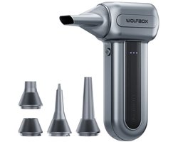 Wolfbox MF70 Air Duster Draadloos - Oplaadbaar - 110.000 RPM - 3 Blaasstanden - Perslucht - Compressed Air - Stofreiniger - Luchtblazer - Turbo Fan - 5 Opzetstukken