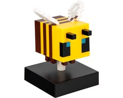 Minecraft Bee Lamp – 11 cm LED Tafellamp, Zachte Gloed, Werkt op Batterijen