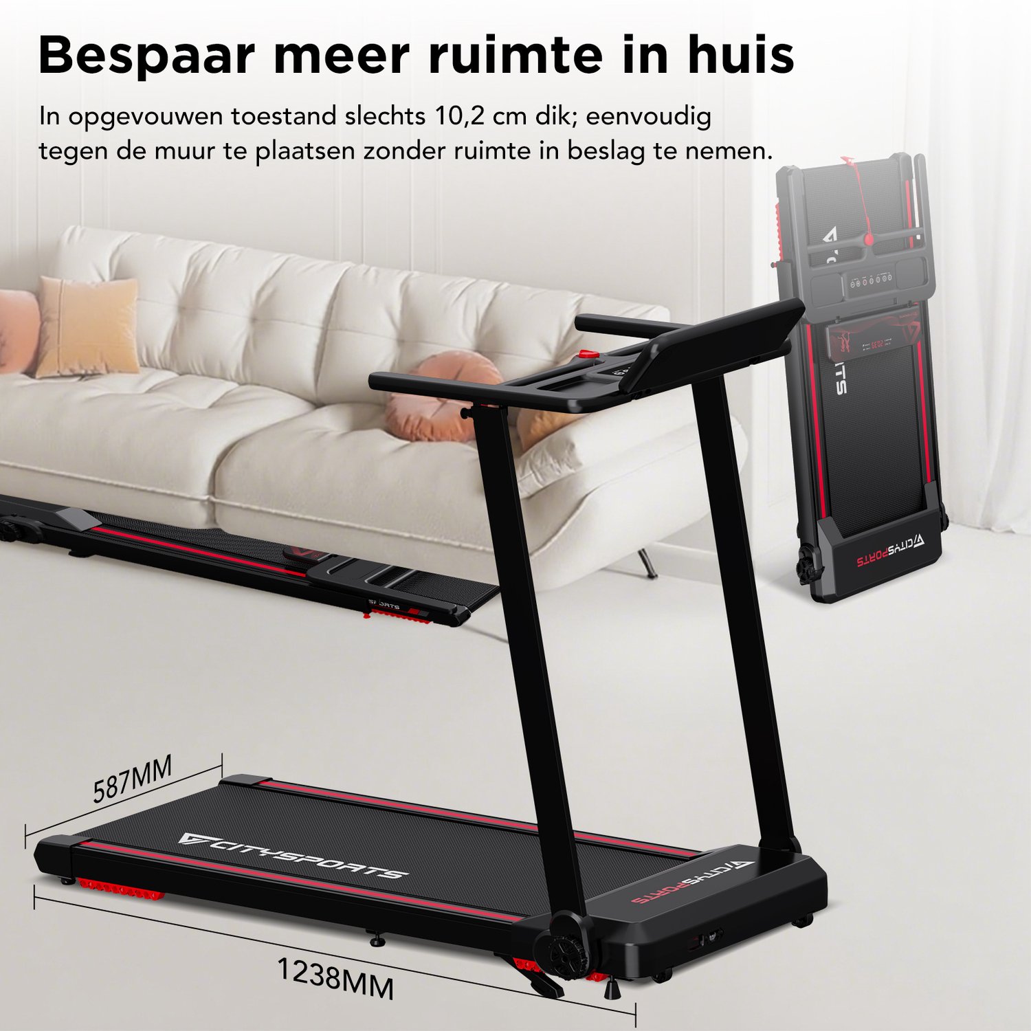 CITYSPORTS CITYSPORTS WP9 Elektrische Loopband - afbeelding 4