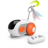 MetuX® - Interactief Auto Kattenspeeltjes - Zelfrijdende Auto voor Kat - kattenspeelgoed - kattenspeeltjes - Katten Speelgoed – kattenspeelgoed intelligentie – interactief kattenspeelgoed – kattenspeelgoed elektrisch - Oranje