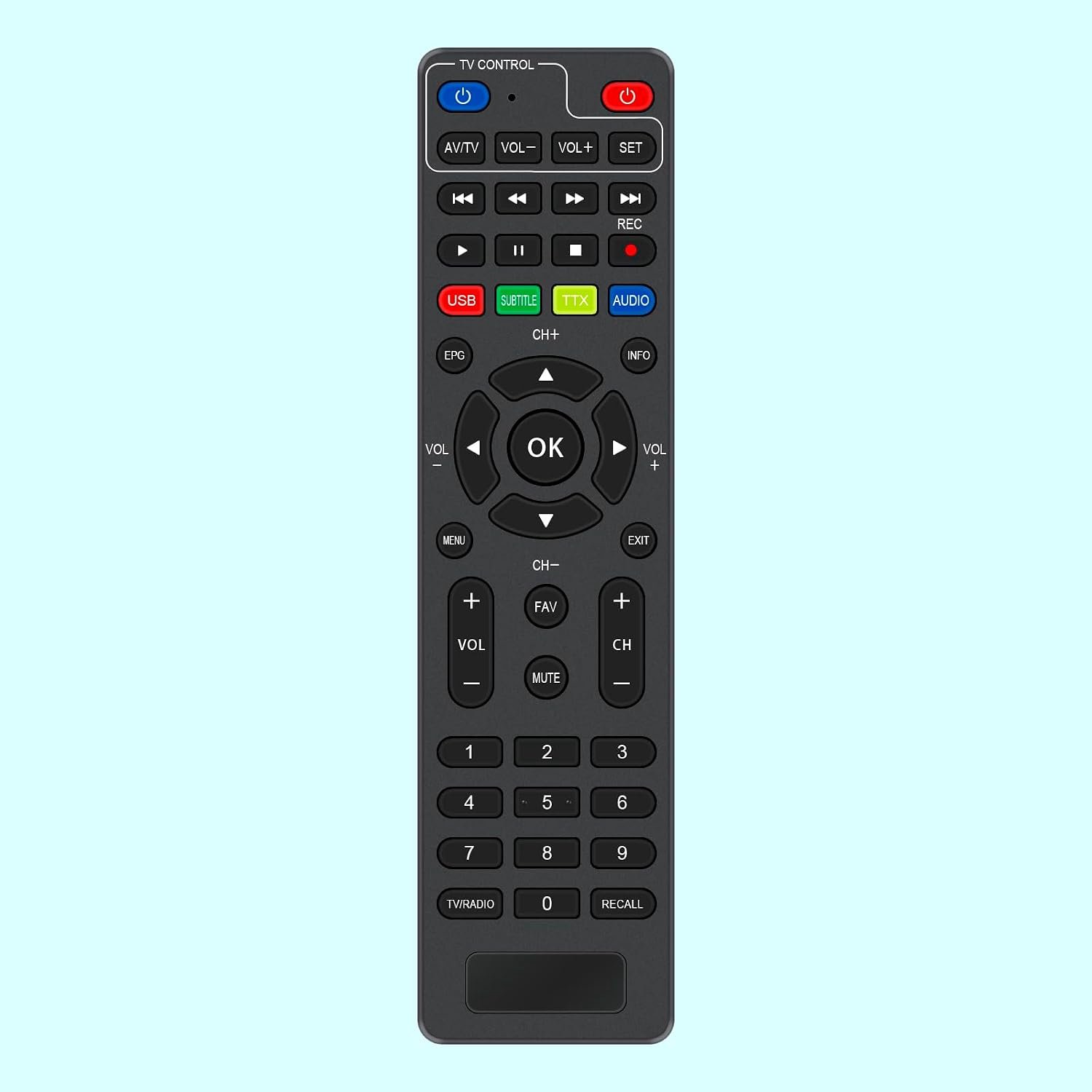 Vervangende afstandsbediening - Geschikt voor Techly Decoder DVB-T/T2 - ServiceTopper