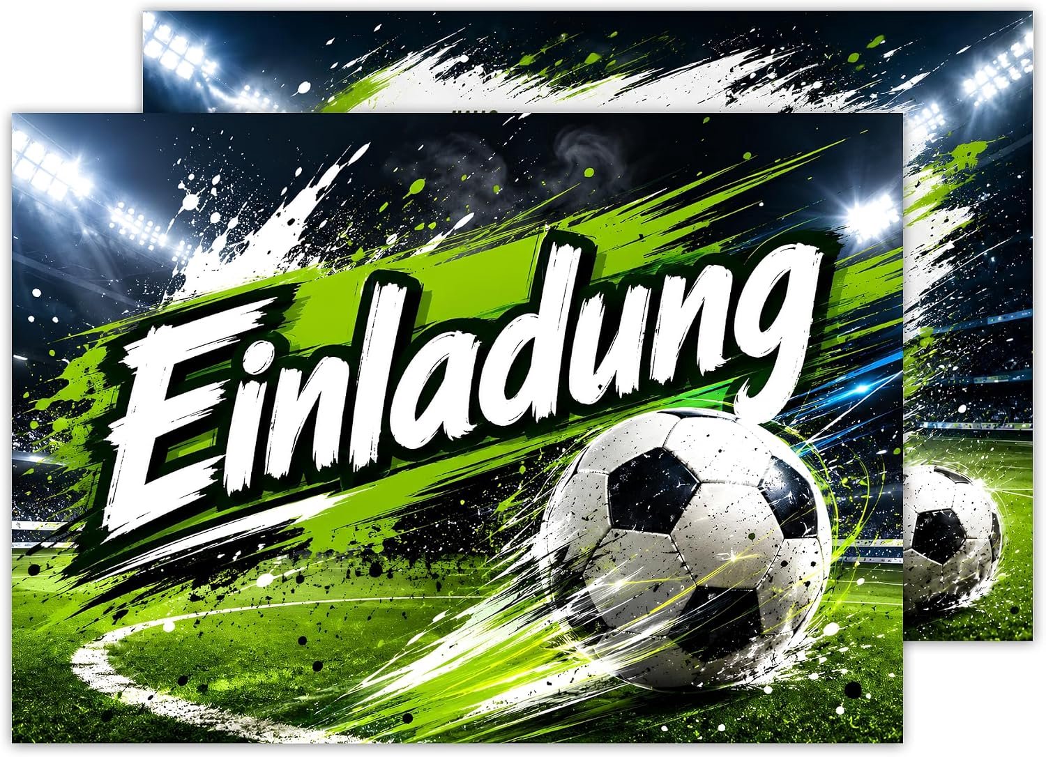 12x Uitnodigingkaarten Kinderfeestje Voetbal