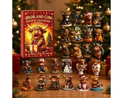 Adventskalender 2026 - highland cow adventskalender - adventskalender kinderen - kerstkalender - adventkalender 2026 - kerst cadeautjes - kerst kalender advent - kerstcadeaus voor vrouwen - voor kerstversiering - charmant verzamelgeschenk