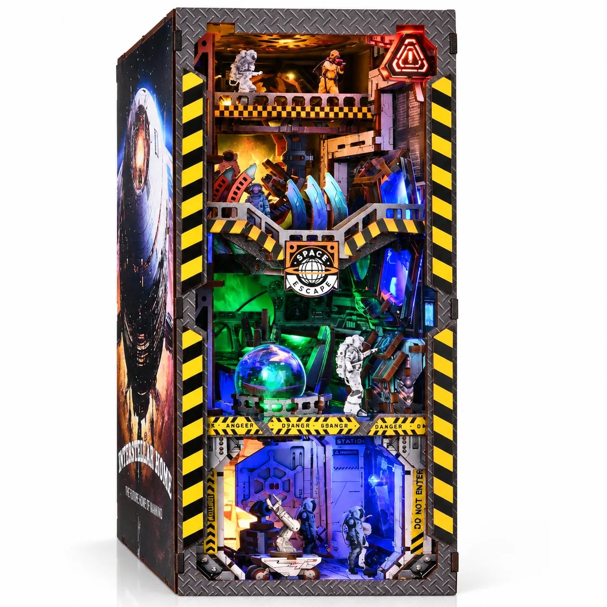 THAR Book Nook Interstellar – DIY Miniatuur Bouwpakket met LED Verlichting – 377 Onderdelen