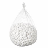 Decoratie stenen in het wit - 1x kilo - voor in een glazen vaas/potje/aquarium - mini steentjes