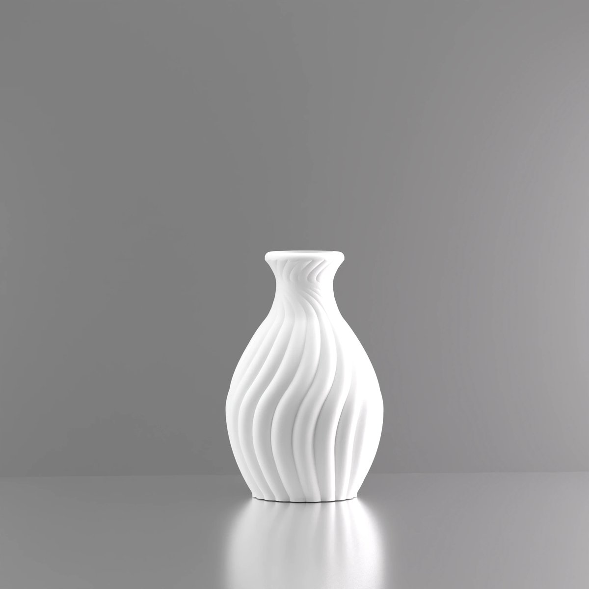 3d-gezellig Snoepje - Vaas - Wit - Maat 25 cm - Kunststof - Modern - Bloemenvaas -100% gerecycled PLA (bioplastic)