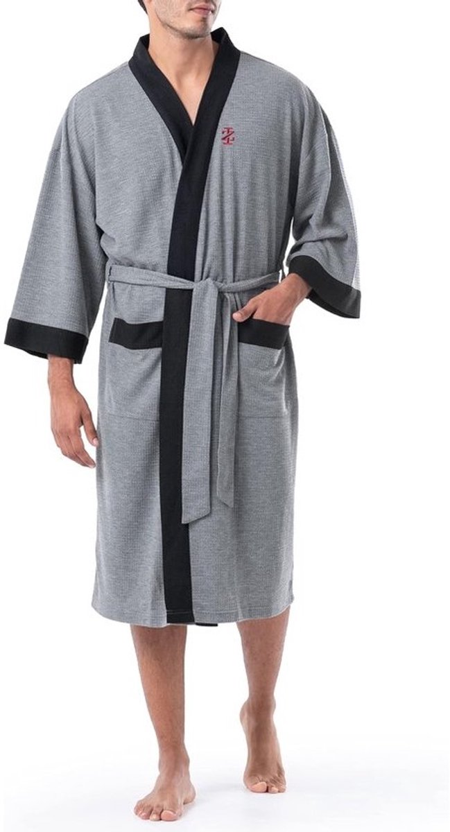 Waffle Knit kimono-robe - Herenbadjas