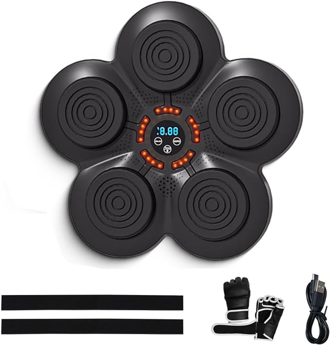 Music Boxing Machine One Punch Muziekboxen Wandmontage met muziek voor volwassenen en kinderen Bluetooth Wall Boxing Trainingsapparaten voor Sport Entertainment Bokstraining