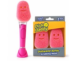 Scrub Daddy - Dish Washer - Scrub Mommy - Afwas Borstel - Incl. 2 Extra Roze Sponzen - Roze