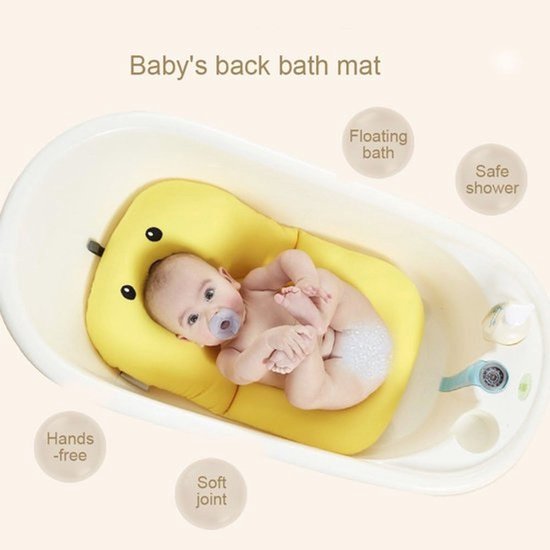 zachte babybadpad - voor pasgeborenen - opvouwbaar badkussen - voor veilig badderen — afbeelding 2