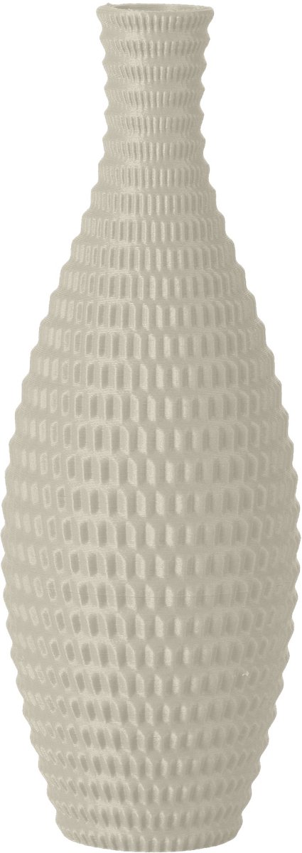 Layvo Bronte Vaas - Crème - 20 cm - droogbloemen vaas - japandi - gerecycled plastic