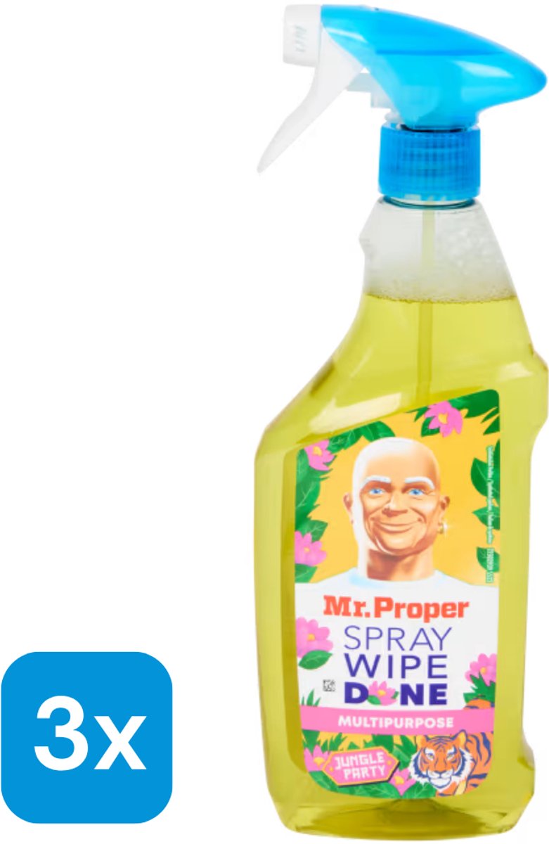 3x 500ml Mr. Proper allesreinigerspray Jungle Party