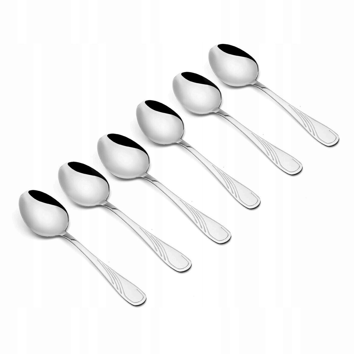 Tadar Soeplepel Set RVS - 6 Stuks - Glanzend Afgewerkt