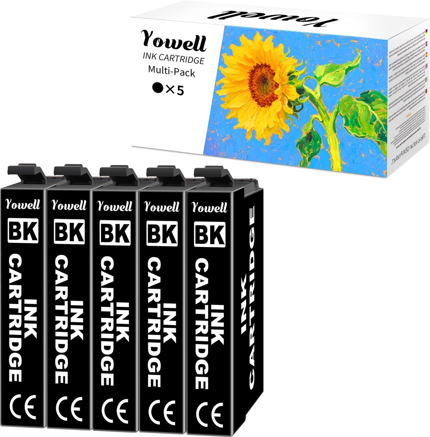 5 x Compatibele Zwarte Cartridges voor Epson