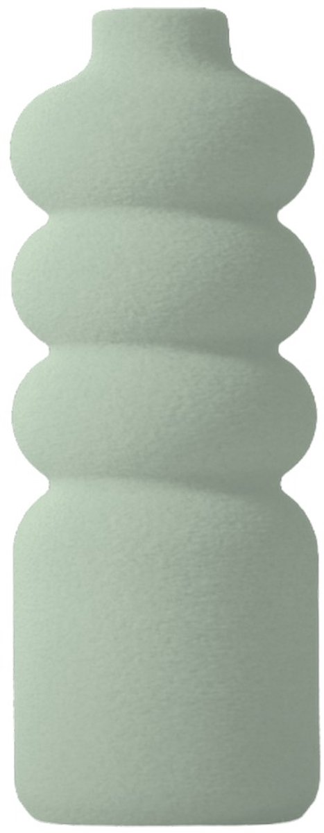 Layvo Lenox Vaas - Salie - 25 cm - droogbloemen vaas - organische vaas - gerecycled plastic