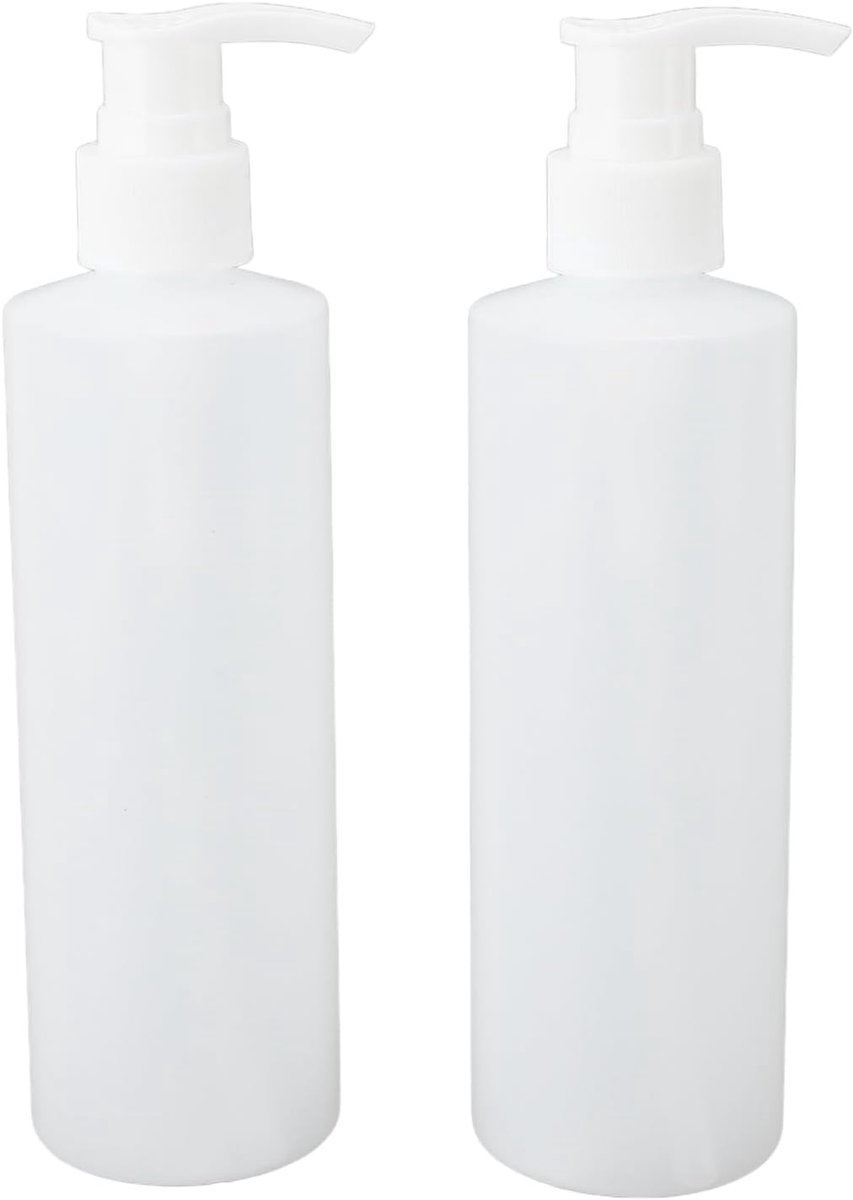 2 stuks pompdispenserfles, massageolieverwarmer vervangingsfles 250 ml hervulbare professionele shampoo pompflessen voor etherische olie zeep lotion shampoo badkamer reizen