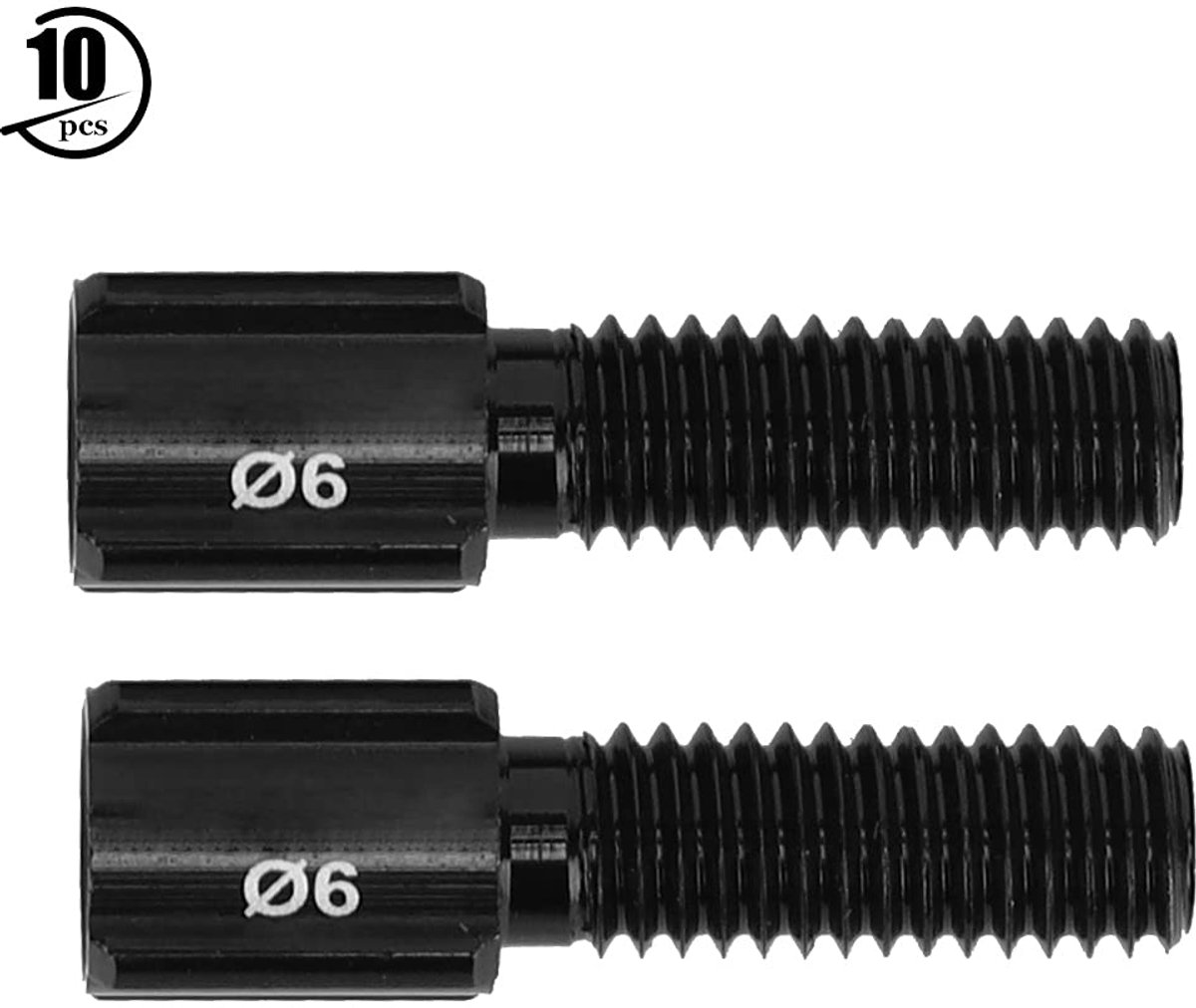 Fietsstangbouten, aluminiumlegering, 10 stuks, eenvoudige installatie-instelschroeven voor mountainbike, achterderailleur en remkabel (M6)