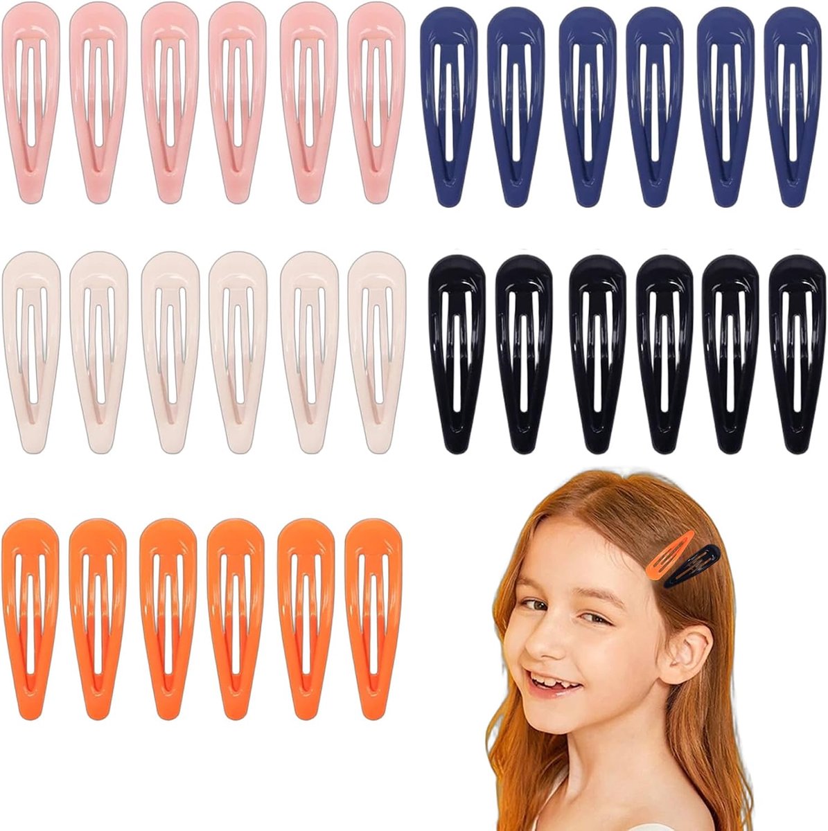 30PCS Glitter Haar Snap Clips - Metalen Clips Kleurrijke Pailletten Barrettes Styling Accessoires voor Peuters Kids Meisjes Vrouwen