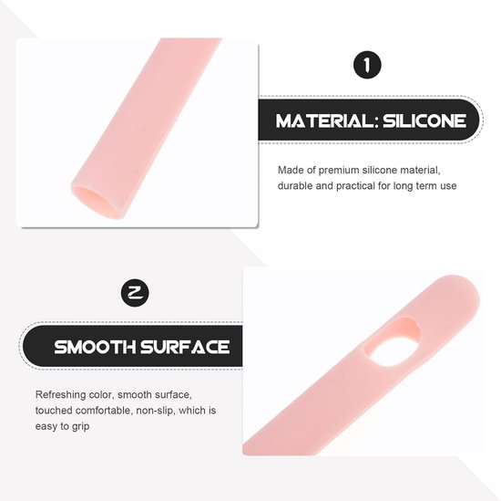 Pennendoos touchpen beschermhoes hoes voor styluspen beschermhoes voor touchpen Siliconen pen hoesje Stylus pen beschermer stylus beschermer etuihouder voor stylus Silicagel roze ARTIBETTER — afbeelding 3