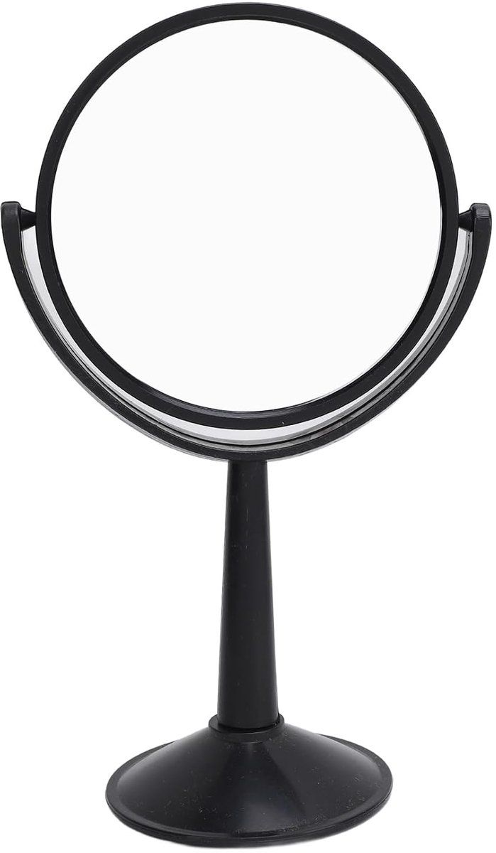 4 Inch Ronde Holle Spiegel Glas Lens Zwart ABS Frame