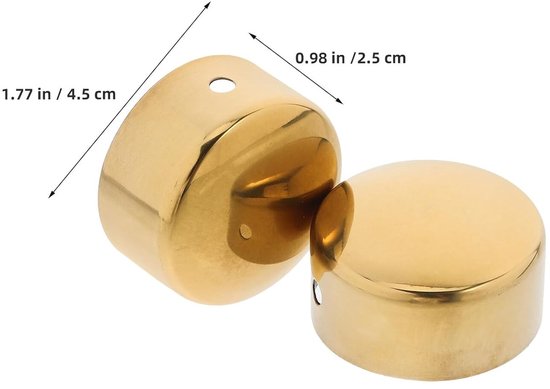 4 Stuks Delige Roestvrijstalen Leuning Eindkappen Universele Ronde Afdekdop voor Trapleuningen Meubelbuizen Beschermende Pluggen tegen Vuil Duurzame Accessoires voor Binnengebruik — afbeelding 2