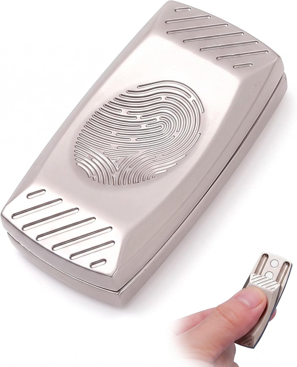 Fidget slider metaal, zilver, nauwkeurig fidgetspeelgoed voor volwassenen, stressvermindering en focus, magnetische klikervaring als EDC speelgoed voor op het bureau