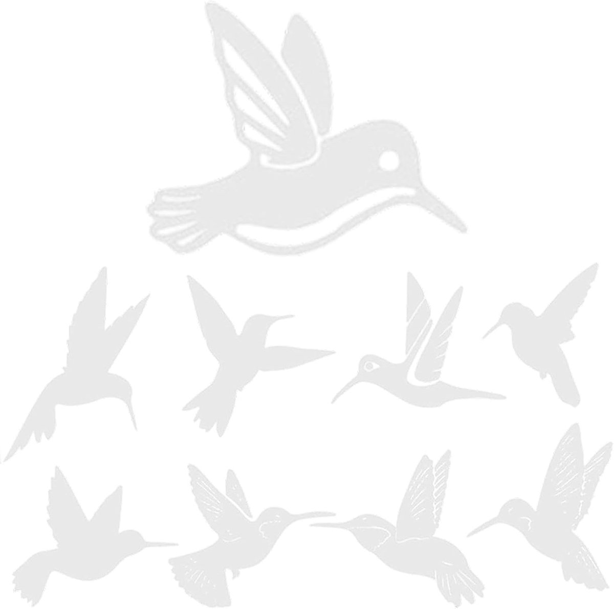 Vogels | 9 stuks anti-botsingsfolie decoratie, anti-botsing stickers voor vogels, voor kantoor, appartement, huis, balkon, klaslokaal