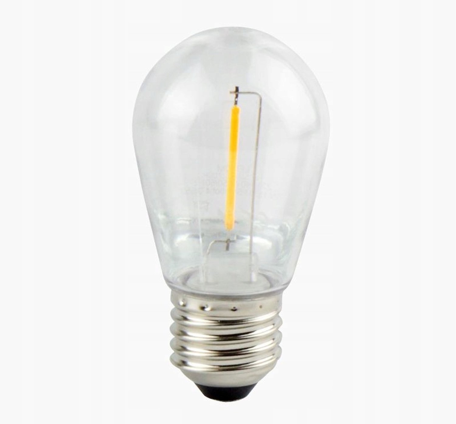 LED-lamp E27 230V ST45 1W, FILAMENT, warm wit 2700K, 50lm, kunststof