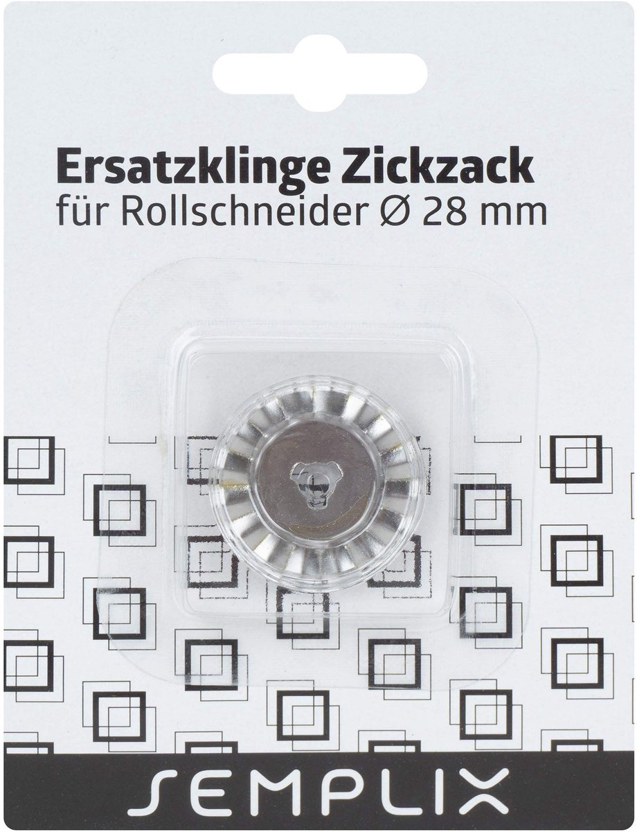 Spare Knife Zigzag 28 mm - Roller Cutter voor Stoffen en Creatief Werk