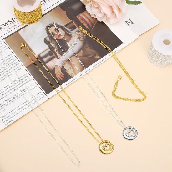 Set van 2 stuks 10 meter ketting, 2 x 3 mm metalen kettingen voor diverse toepassingen — afbeelding 4