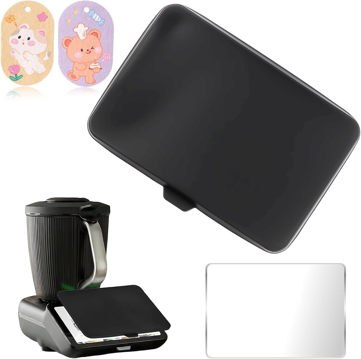 1 stuks siliconen displaybeschermfolie voor Thermomix TM7, krasbestendig, waterdicht en stofdicht met 1 stuk 9H - ShopVlot
