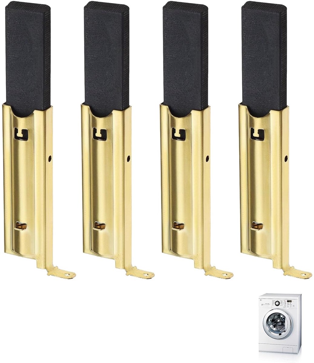 4 Pcs Carbon Brushes L94MF7, Motor Carbon Insert Brushes for Washing Machine, Replacement Electric Motor Carbon - ShopVlot