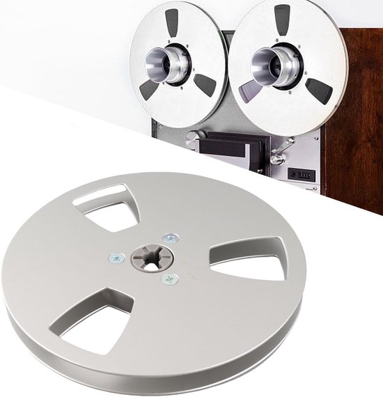 Lege 5 Inch Tape Reel met 3 Openingen, Universele Aluminium Opname Spoel voor Reparatie van Tape Recorders — afbeelding 5