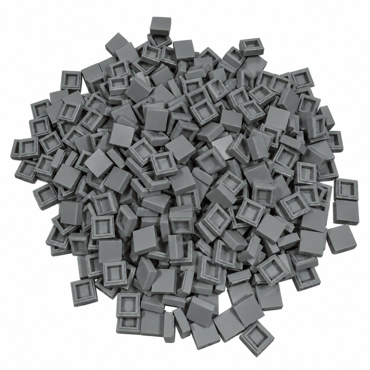 400 Bouwstenen 1x1 tile | Lichtgrijs | Compatibel met Lego Classic | Keuze uit vele kleuren | SmallBricks