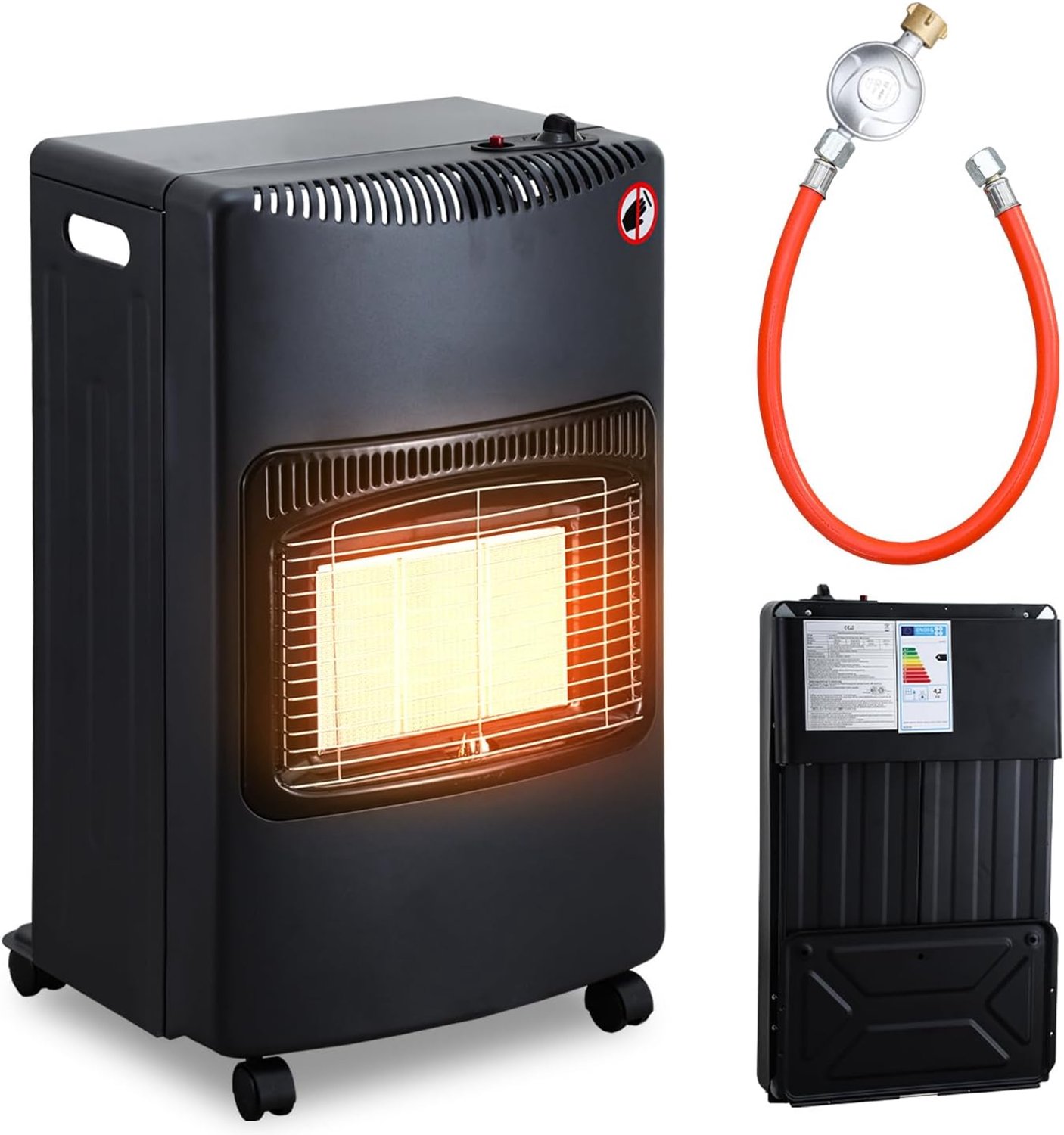 Gasverwarming, 4200 W, 3 warmtestanden, opvouwbaar tot 12 cm
