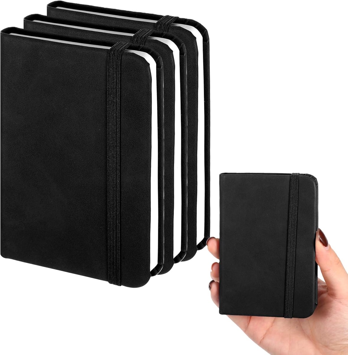 Mini Notebook A7, 3 Pieces, 11 x 8 cm, Small Notebook, Small for Students, Teachers and Workers, Pocket Notebook - ShopVlot