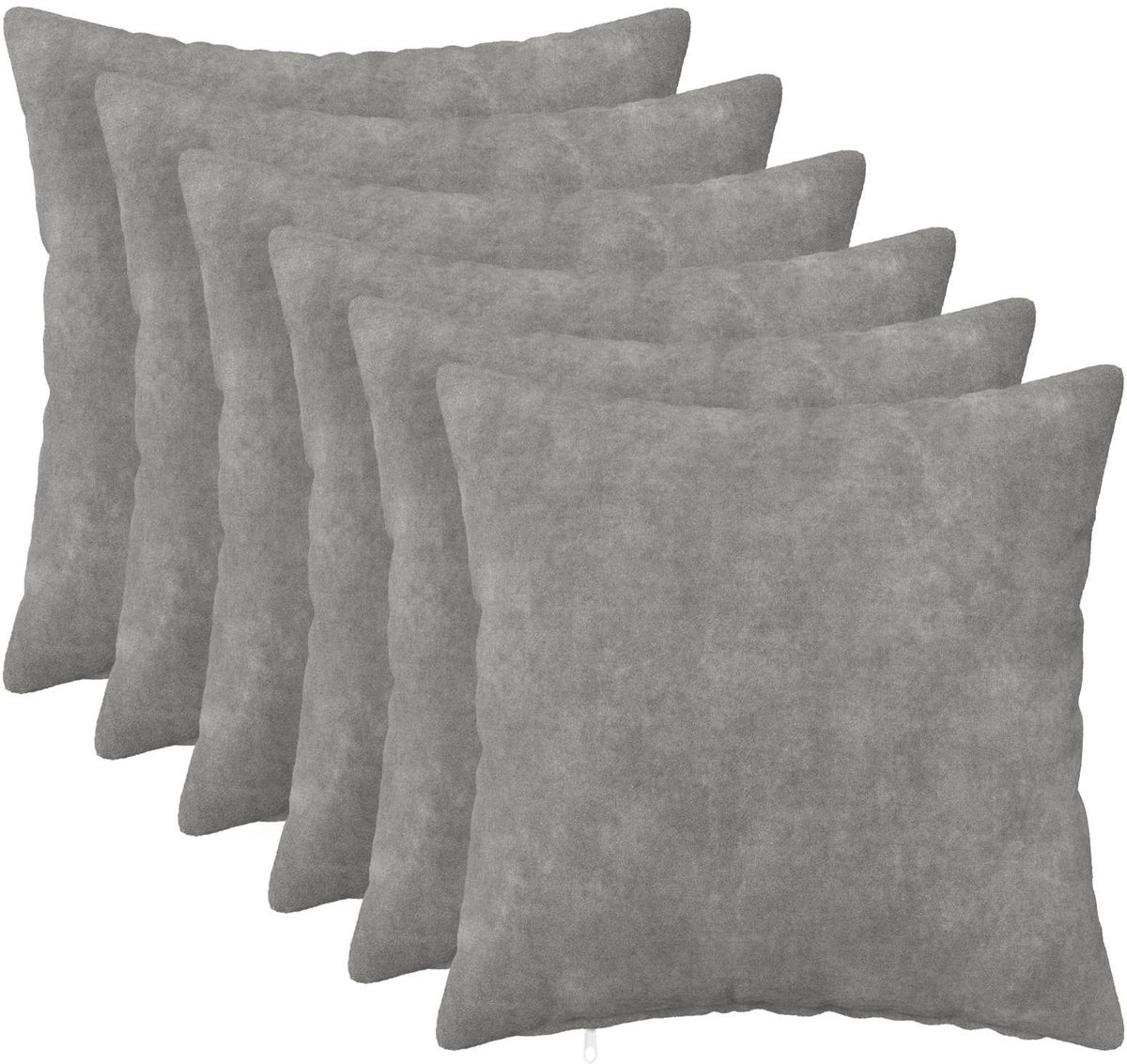 vidaXL Dekenkussen - 6 - st - HEERLEN - Lichtgrijs - 50 - x - 50 - cm