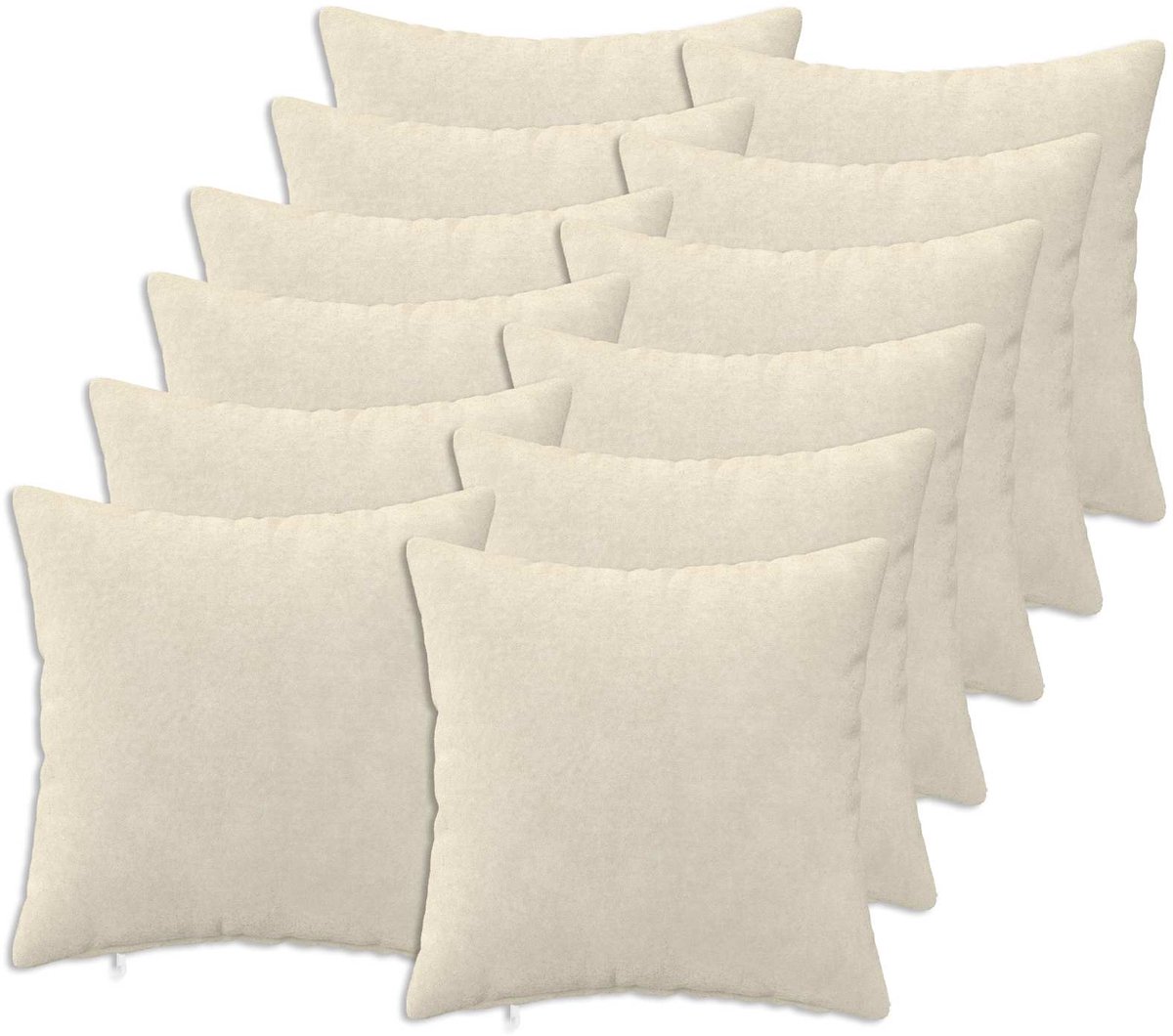 vidaXL Dekenkussen - 12 - st - HEERLEN - Crèmekleurig - 40 - x - 40 - cm