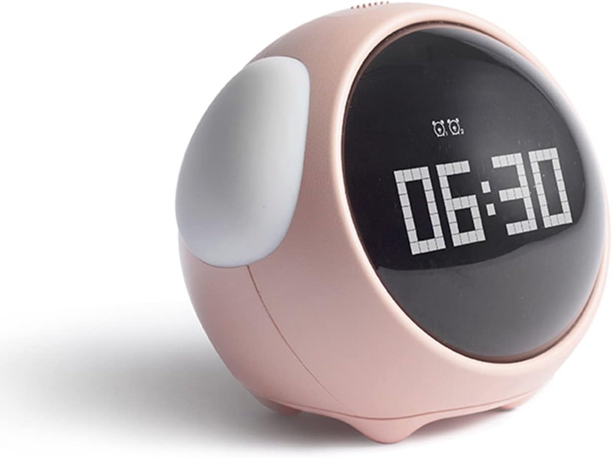 Leuke digitale wekker - met gezichtsuitdrukking - slaaptrainer voor kinderen - led-scherm - snooze-functie - voor slaapkamer - woonkamer - werkkamer kantoor - verbazingwekkend cadeau voor kinderen