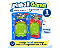 Pinball Voetbalspel – Mini Voetbal Flipperkast – Pinball Game – Kinderspel – Schoencadeau Sinterklaas – Kerstcadeau – 1 Stuk – Random Rood of Blauw