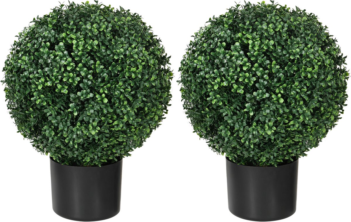 2 stuks Buxus Kunstplanten - 52x40 cm - Groen