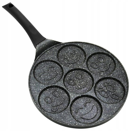 Pan Natura Blinis Pannenkoekenpan met 7 Smileys - Ø 26cm