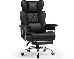 GTPLAYER - Ergonomische Gamingstoel - Met Voetensteun en Verstelbare Rug - Zwart
