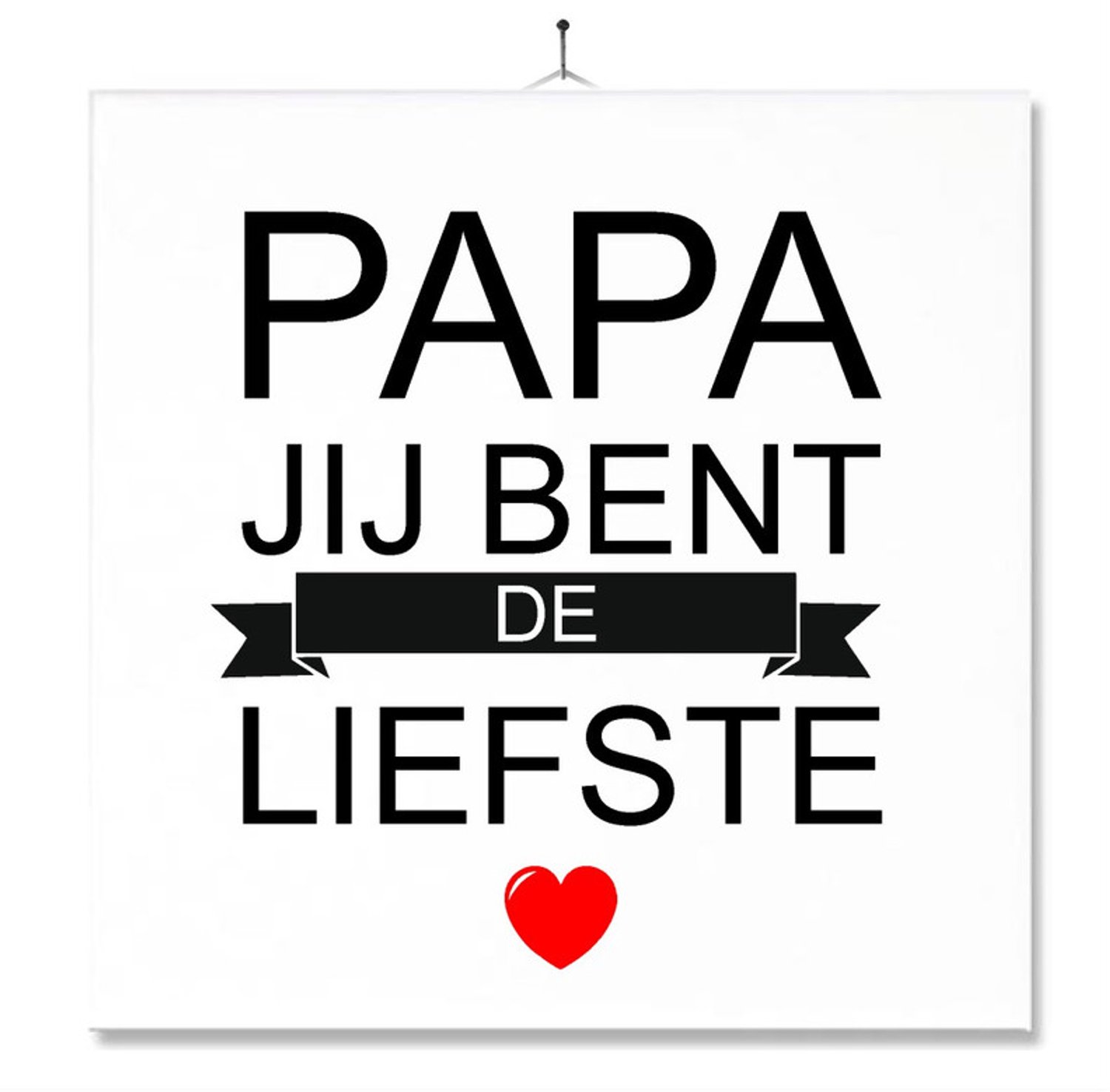 MC Living Tegel Met Opdruk | Geschenk | Kado | Papa jij bent de liefste Multi-Color